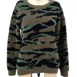 Barefoot Dreams Camouflage Crew Neck Sweater